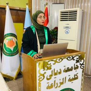 The Dean of the College of Agriculture presides over the committee for the defense of a Master’s thesis on the effect of adding banana peel powder on certain production and physiological traits in local goat offspring.