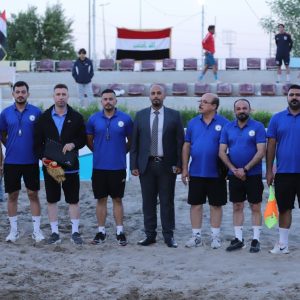 اختيار طالب من كلية الزراعة حكم مباراة لكرة طائرة القدم الشاطئيه الفوتفولي من قبل الاتحاد العراقي ويحصل على شهادة تقديرية.