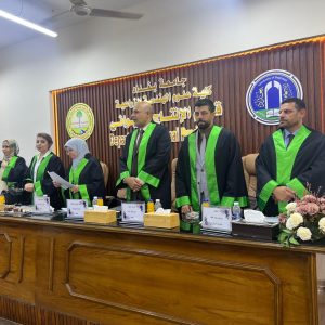 A faculty member from the College of Agriculture participates as a member of the doctoral thesis examination committee at the University of Baghdad – College of Agricultural Engineering Sciences.