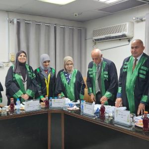 مشاركة السيد معاون العميد للشؤون الادارية والمالية من كلية الزراعة عضوا في لجنة مناقشة اطروحة دكتوراه في جامعة البصرة .