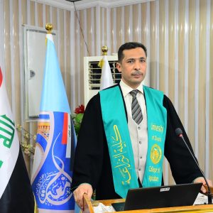 عميد كلية الزراعة يتراس لجنة مناقشة اطروحة دكتوراه في كلية الزراعة عن تأثير استخدام حبوب البربين portulaca oleracea ومستخلصها الكحولي في الصفات التناسلية لديكة امهات فروج اللحم والاداء الانتاجي للأبناء .