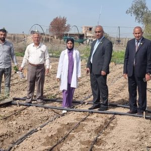 جولة تفقدية لعميد كلية الزراعة لمحطة الابحاث الزراعية في الكلية.