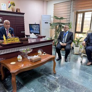 The College of Agriculture receives the National Institutional Accreditation Evaluation Team as part of the University of Diyala’s central review tour.